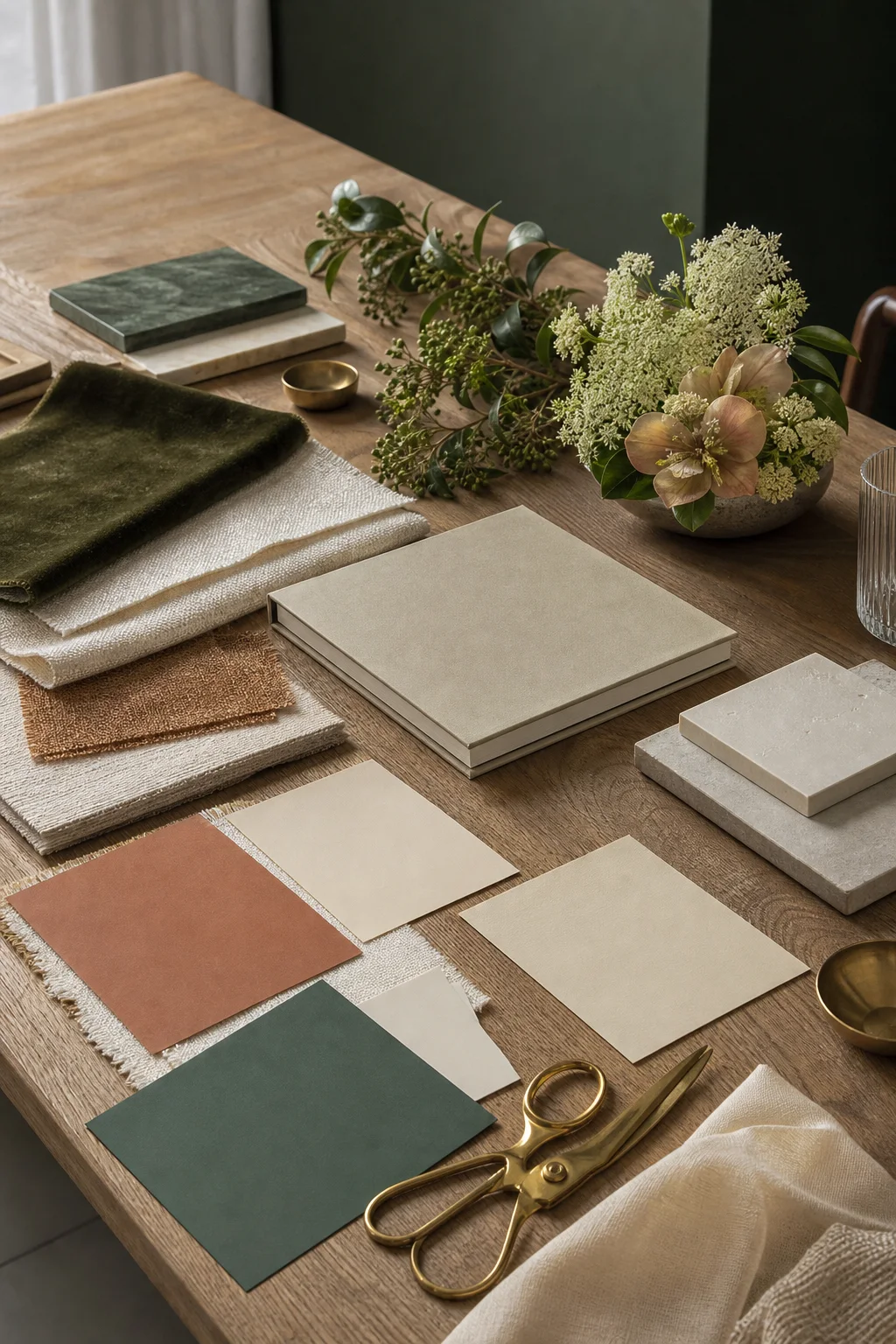 Moodboard senza testo per la direzione creativa di un evento